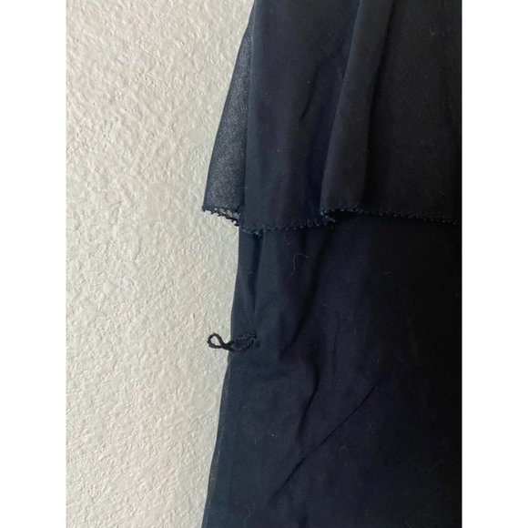 Talbots women's 10 black tiered sleeveless shift knee length cotton dress NWT - Picture 6 of 7